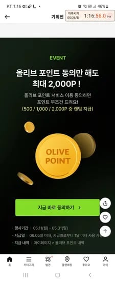 올리브영 포인트 즉당