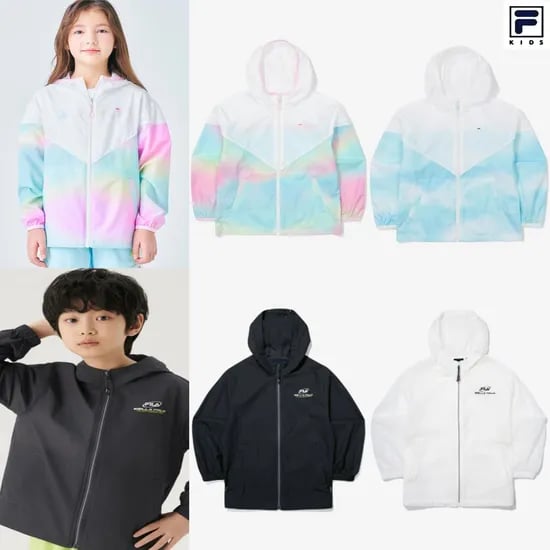 휠라키즈 키즈 여름 바람막이 경량자켓