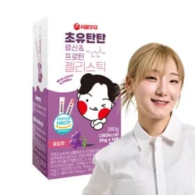 서울우유 히밥 콜라겐 단백질 류신 젤리스틱 포도맛 14포x3박스