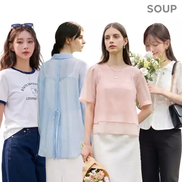SOUP 시스루 셔츠 외 다양 12피스 14,630원