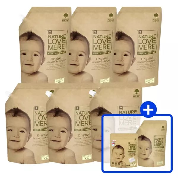 네이쳐러브메레 아기세탁세제 리필형 1300ml 외 6팩, 6개세트