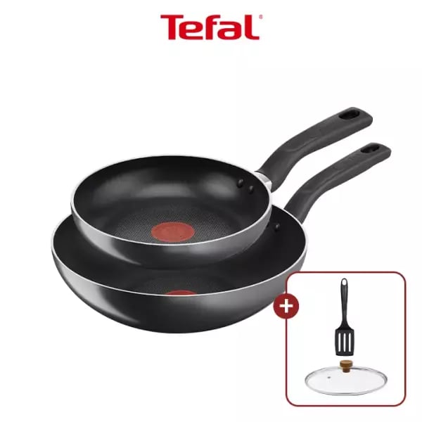 테팔 쿡이지 웍 2종세트+뚜껑+뒤집개 2개, 3.5kg