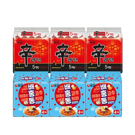 신라면 15개 배홍동 12개 총 27개