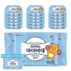 크리넥스 마이비데 클린케어 카카오 40매x16팩(+30매), 18,550원