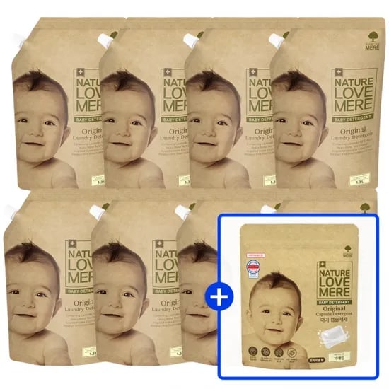네이쳐러브메레 아기세탁 세제 총8팩에 캡슐세제 증정! 22,900원! 무배!