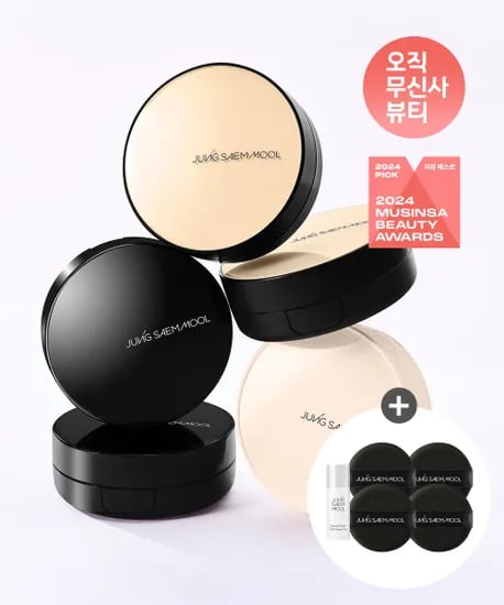 정샘물 에센셜 스킨누더쿠션 본품+리필2+퍼프4개+베이스프렙 47,500원