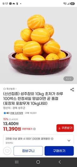 성주참외 10kg