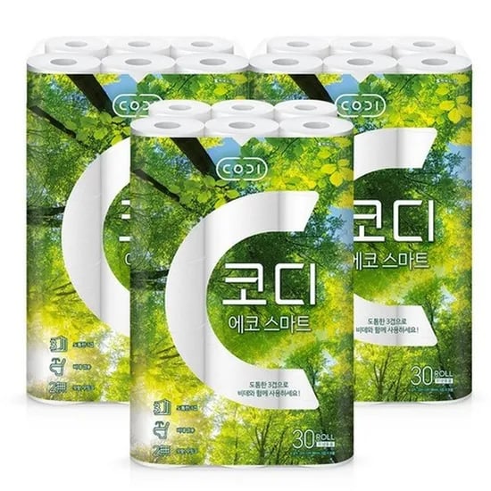 코디 에코 스마트 화장지 3겹30롤 3팩 19,900원
