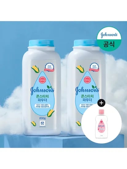존슨즈베이비 파우더 200g x2 +베이비오일 125ml /10,900원