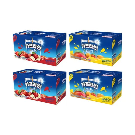 카프리썬 사과 200ml 20개 + 오렌지망고 200ml 20개 14,380원(티멤,카페머니)