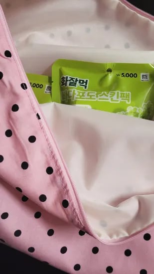 비오는 월요일 다이소 도트 에코백 3,000원