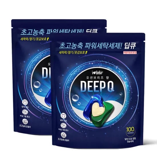 아이러브베베 딥큐 3in1 캡슐세제 100개입+100개입 15,500원