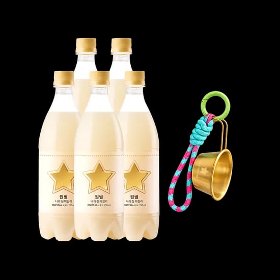 크림 원별막걸리 4.5도 750ml 5병 미니막걸리잔 키링증정 9900원