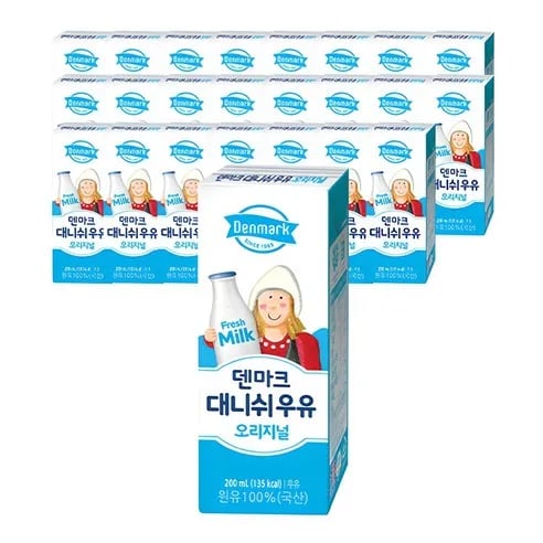 덴마크 대니쉬 오리지널 멸균우유 200ml x 24개 무료배송 7990원