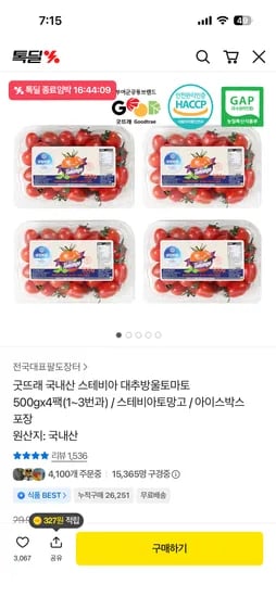 스테비아 토망고 500g 4팩 10900원
