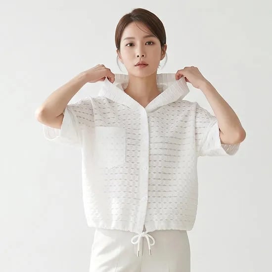 예시카 링클 크롭 후드 가디건 혜택가 11976원 무배