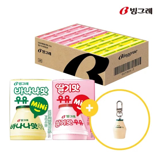 빙그레 바나나맛우유 딸기맛 미니 혼합24팩 19,400원