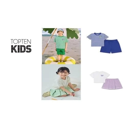 탑텐키즈 쿄니 쿨에어 반팔 셋업 8,190원