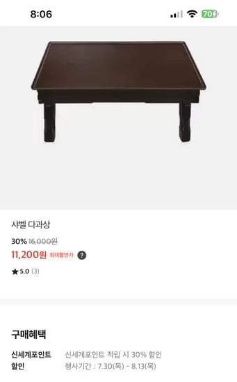 다과상 11200원
