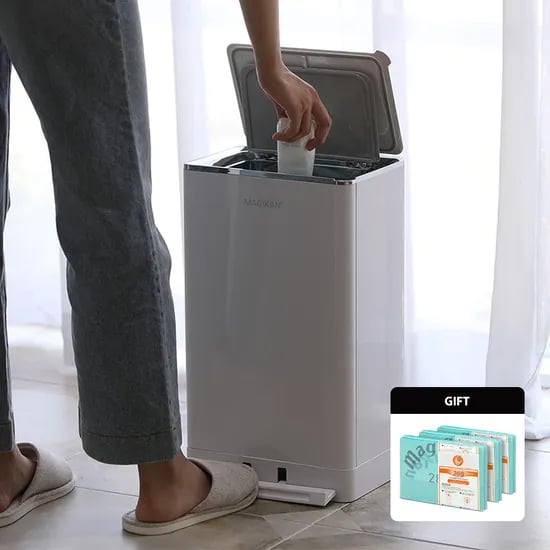 매직캔 히포2크롬 오토실링27L 화이트 + 리필 3롤 54,810원
