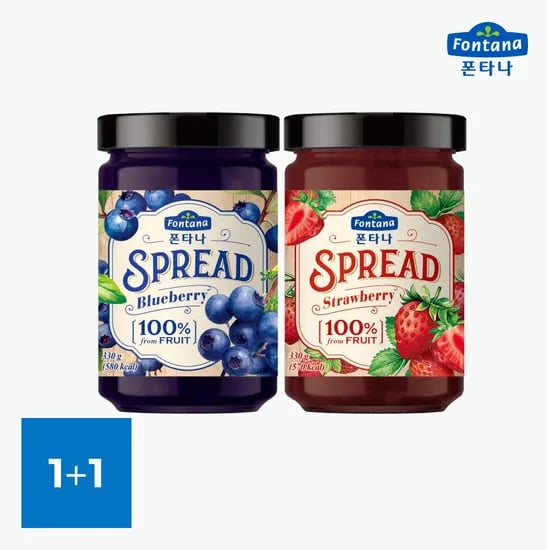 스프레드 스트로베리&블루베리 2종 330g*2병 10,829원