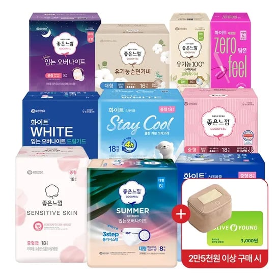 좋은느낌 썸머 입는오버나이트 4팩 + 입오버4장 26,900원