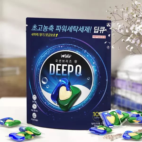 딥큐 3in1 캡슐세제 오션브리즈 100개 8,900원 무배
