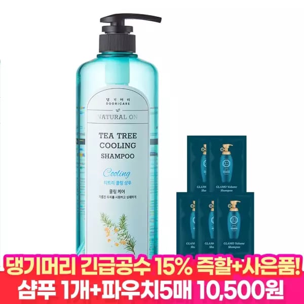댕기머리 티트리 쿨링 샴푸 1000ml + 샴푸 5매 10,500원