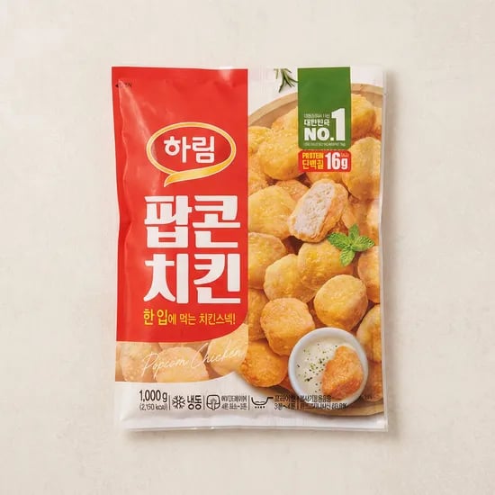 하림 팝콘치킨 1kg 2개 16,900원