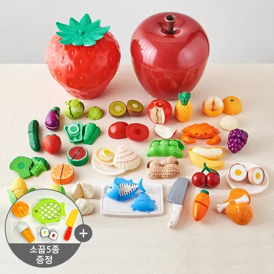 딸기/사과 쏙 과일자르기 소꿉놀이 23종 세트 +소꿉 5종 18910원 무배