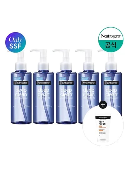 뉴트로지나 딥클린 클렌징오일 5개 +아크네 클렌저 40g / 44550원