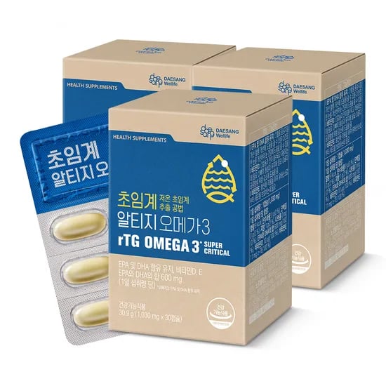 웰라이프 초임계 알티지 오메가3 30캡슐, 3개