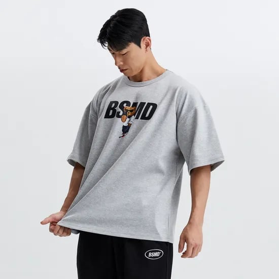비스트모드 핸썸베어 남자 헬스오버핏반팔 짐웨어 티셔츠 BSMD