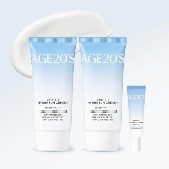 에이지투웨니스 스킨 핏 수분 선크림 플러스 50ml 2개(+선크림10ml) (SPF50+, PA++++)