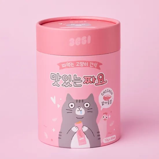 맛있는 짜요 짜먹는 간식 고양이 캔 간식 대용량 닭가슴살, 12g, 60개
