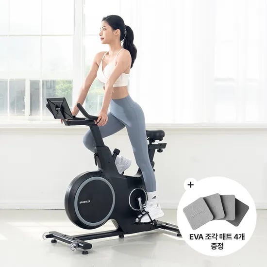스포틀러 오브제 스피닝 실내자전거 스핀바이크  블랙 유산소 운동 가정용 하체 홈트