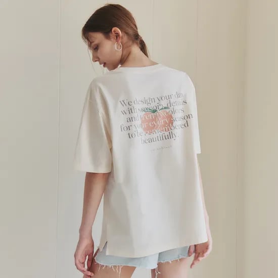 백 피치 반팔 티셔츠 BACK PEACH SHORT SLEEVE T-SHIRT