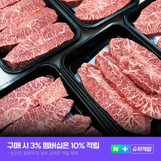 투뿔 ++1등급 부채살 스테이크 살치살 캠핑고기