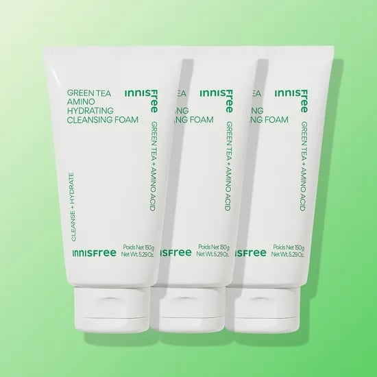 이니스프리 그린티 아미노 수분 저자극 클렌징폼 150ml, 3개