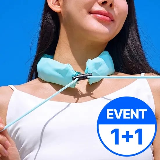 1+1 쿨민트 넥쿨러 아이스 넥밴드 쿨스카프 얼음목걸이 커버분리 세탁가능 골프 등산
