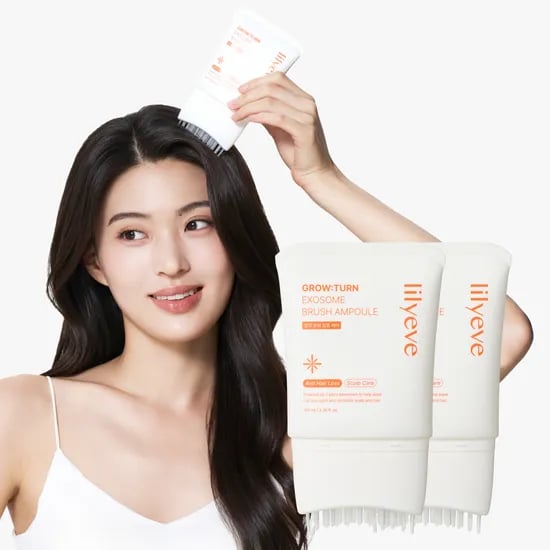 릴리이브 그로우턴AD 엑소좀 브러쉬 탈모 앰플 두피관리케어 100ml, 2개