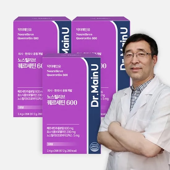 닥터메인유 노스릴리브 퀘르세틴 600 브로멜라인 케르세틴 프로폴리스 28포, 3개