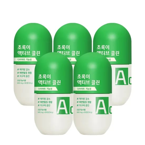 GRN 액티브 버닝 초록이 다이어트보조제 체지방 장 건강 지구력 5개월