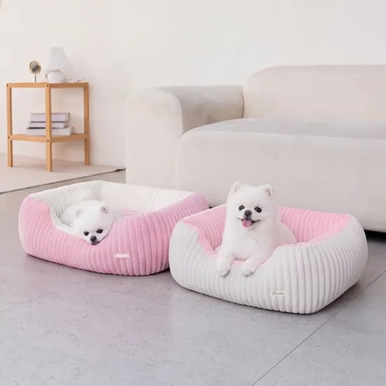 레토 강아지방석 대형 코듀로이 고양이 방석 사각 쿠션