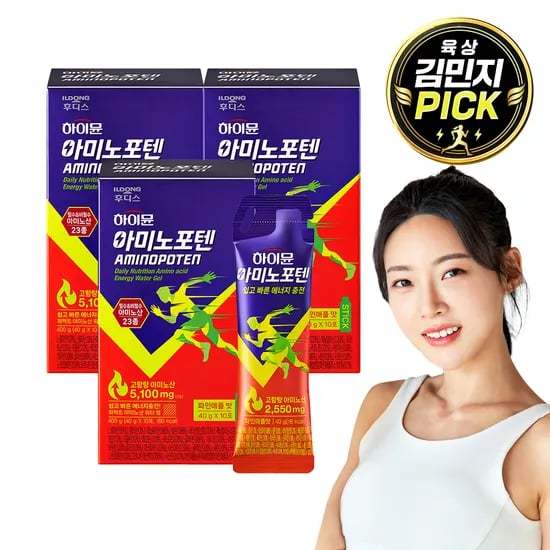 하이뮨 아미노포텐 40g 에너지젤 일상 활력 등산 러닝 파인애플, 10포, 3개