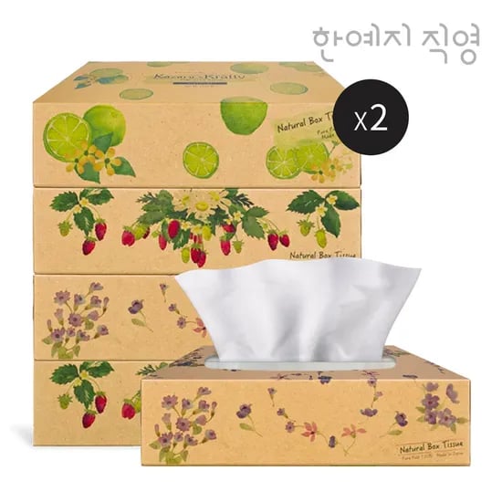 한예지x에르모아 일본 독점 직수입 미용티슈 180매, 10개