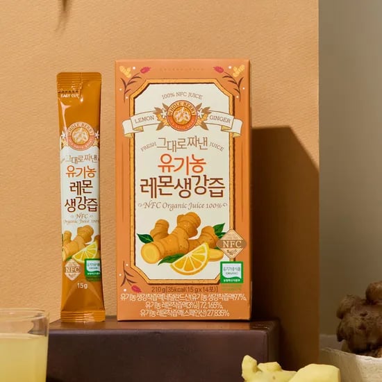홀베리 그대로 짜낸 유기농 레몬생강즙 15g 14포, 2개