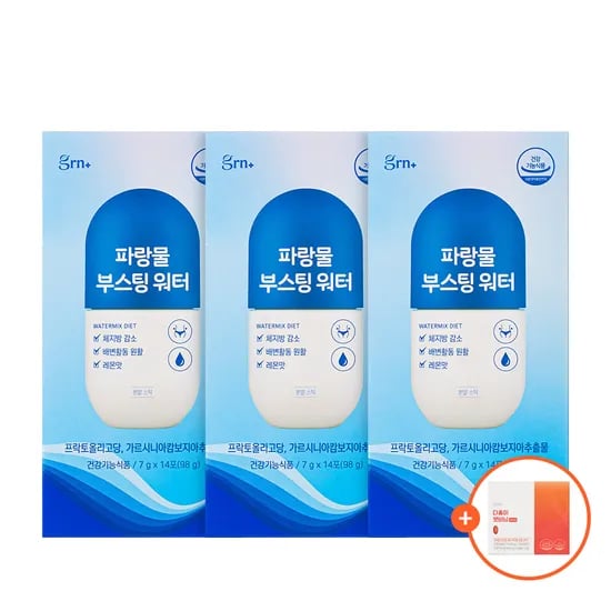 GRN 파랑물 다이어트 워터 레몬맛 42포, 3개
