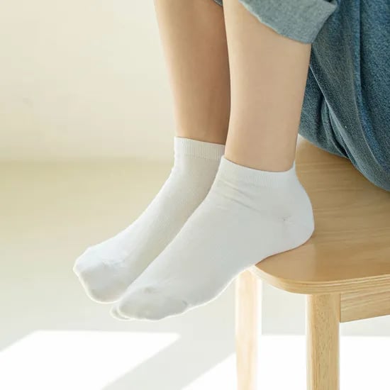 삭스팩토리 노빵꾸 여성 구멍 안나는 스니커즈 발목 무지 양말 8켤레