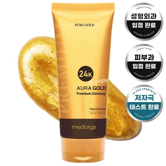 메디올가 아우라 24K 골드 클렌징폼 150ml, 1개